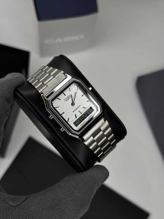 Годинник наручний Casio AQ-230 Silver/White | Наручные часы касио A159