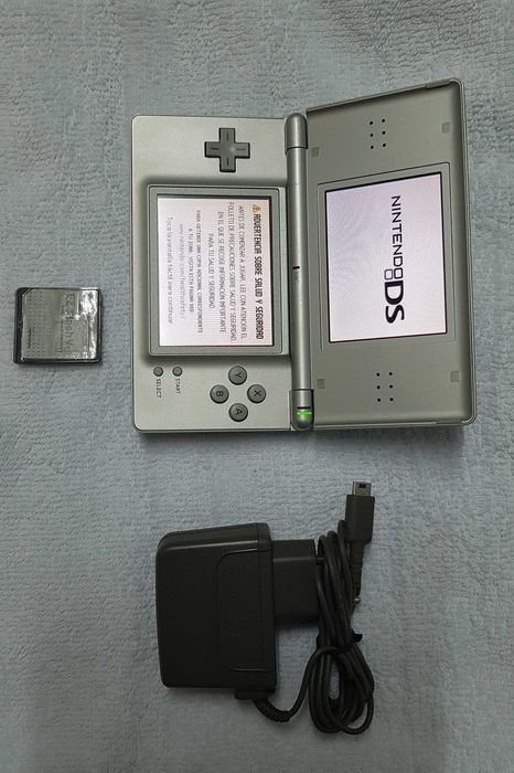 Nintendo DS FAT Silver + EZ-FLASH V + Zasilacz Unikat Retro Zestaw Konsola nintendo DS gry gra