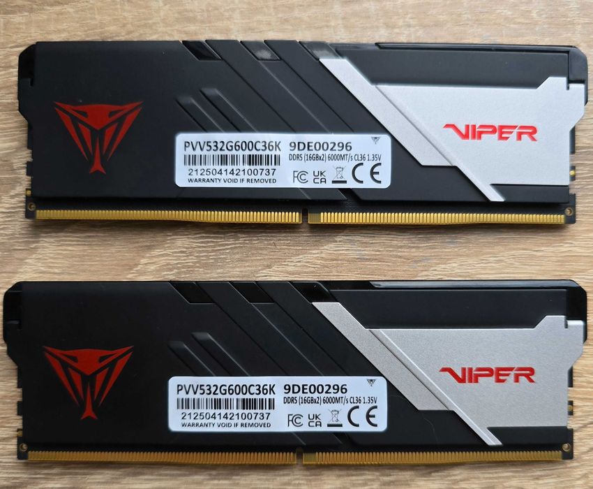DDR5 32GB 2*16 Patriot Viper Venom 6000MHZ CL36 Новая, 3 года