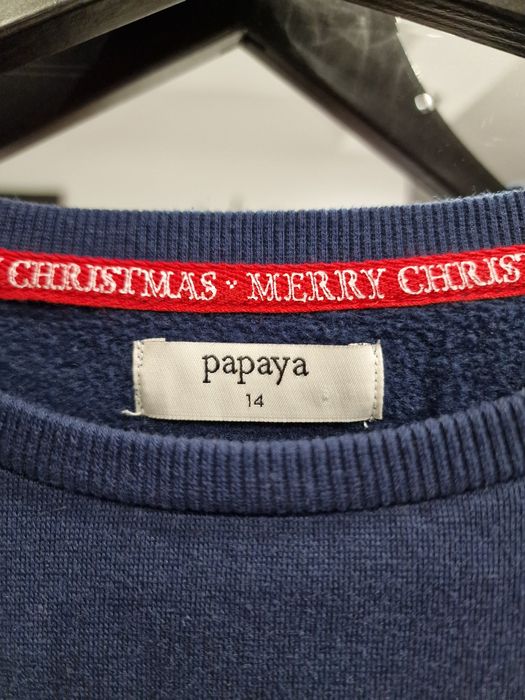 Bluza świąteczna 38 40 Papaya renifer Rudolf 3d