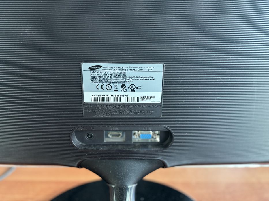 Monitor Samsung 24” S24B370H - Full HD