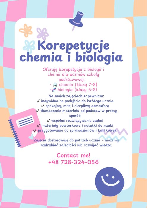 Korepetycje biologia i chemia