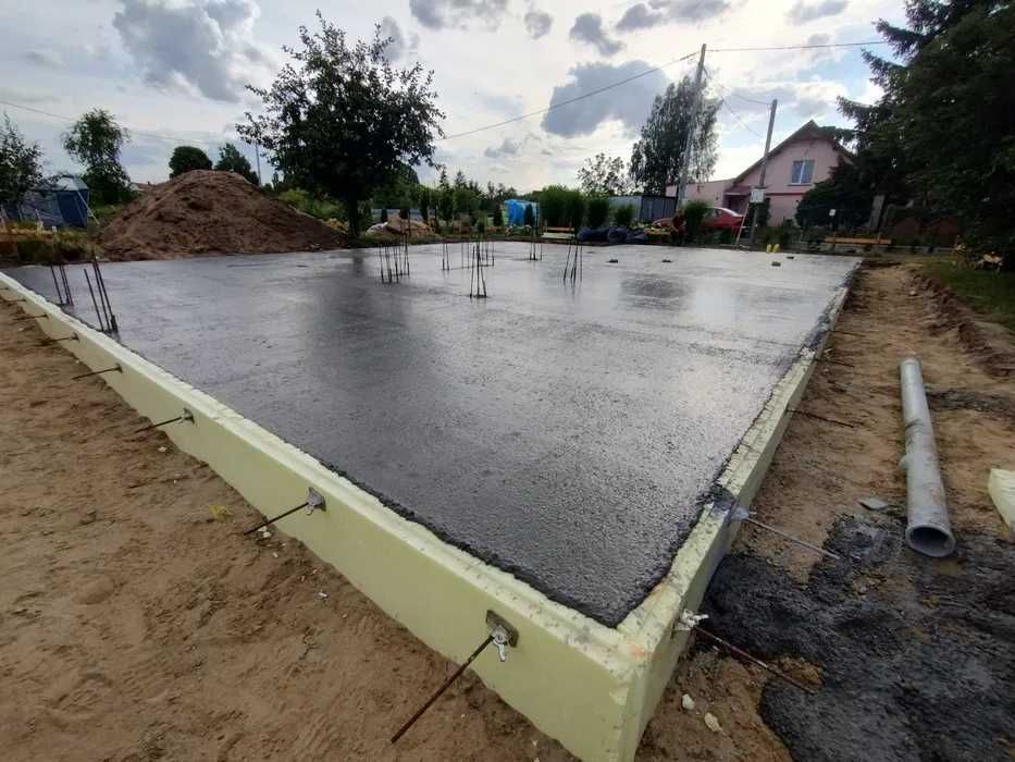 Płyty fundamentowe, fundamenty, wymiana gruntu.