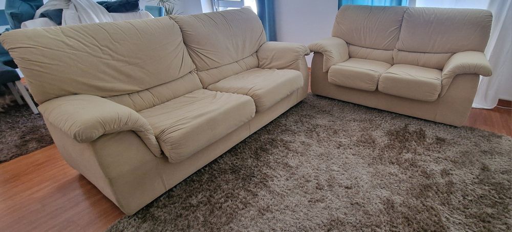 2 Sofás pele de Pêssego