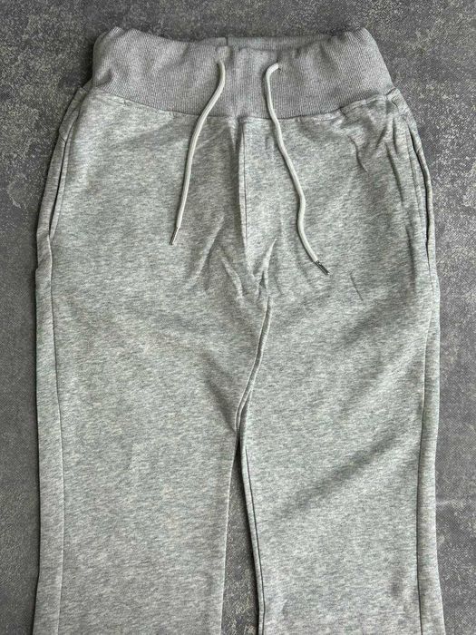Штани жіночі сірі серые штаны бавовна grey sweatpanst flared клеш XS S