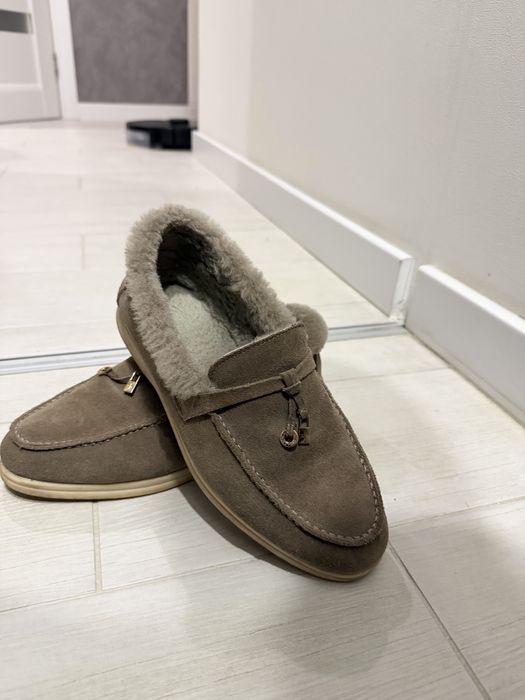 Тёплые лоферы в стиле loro piano