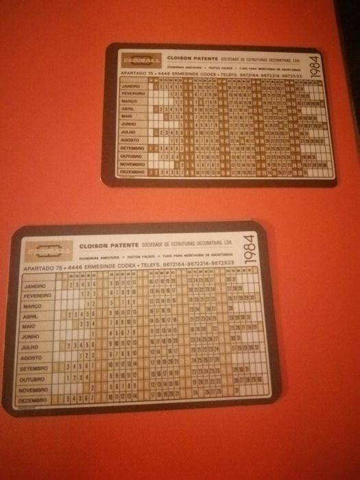 Calendários de bolso (1984) | F. C. Porto