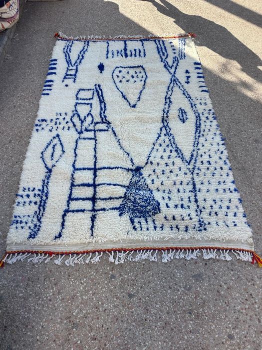 Tapete Azilal Marroquino ,Handmade 250x150 100%sheep wool 100