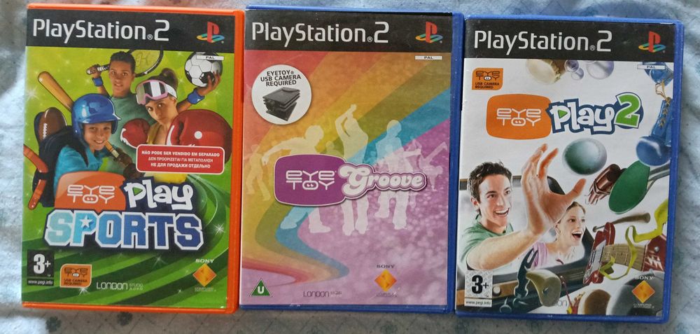 Câmara Eye Toy para Ps2 + 4 jogos Eye Toy