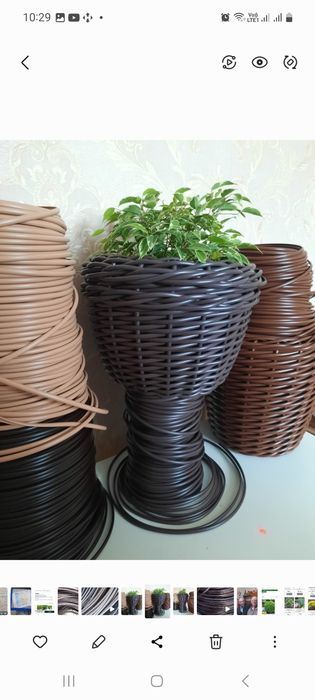 Ротанг від 1кг для плетіння 6мм полуколо