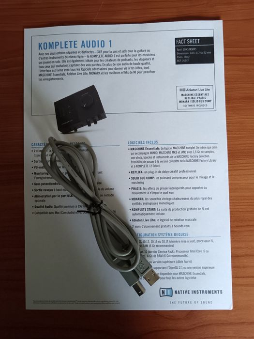 Placa de som Native instruments komplete 1  b