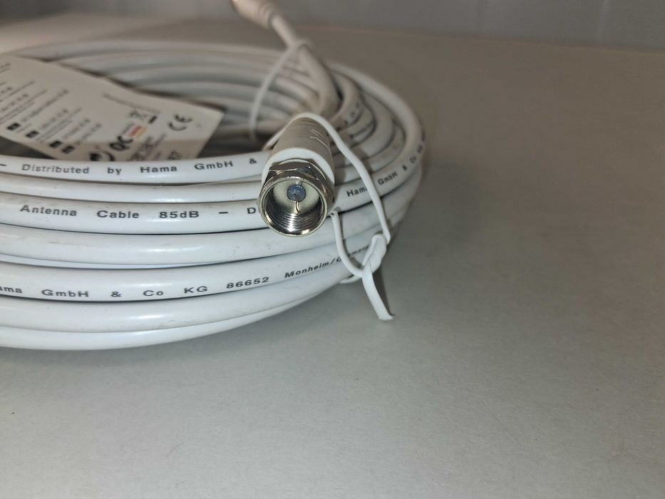 N195 Kabel Antenowy Satelitarny Hama 10m Wtyk F 85dB
