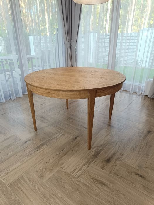 WYPRZEDAŻ Okrągły stół dębowy lity dąb średnica 130 cm