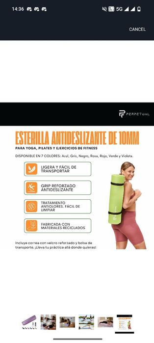 Tapete Yoga Azul