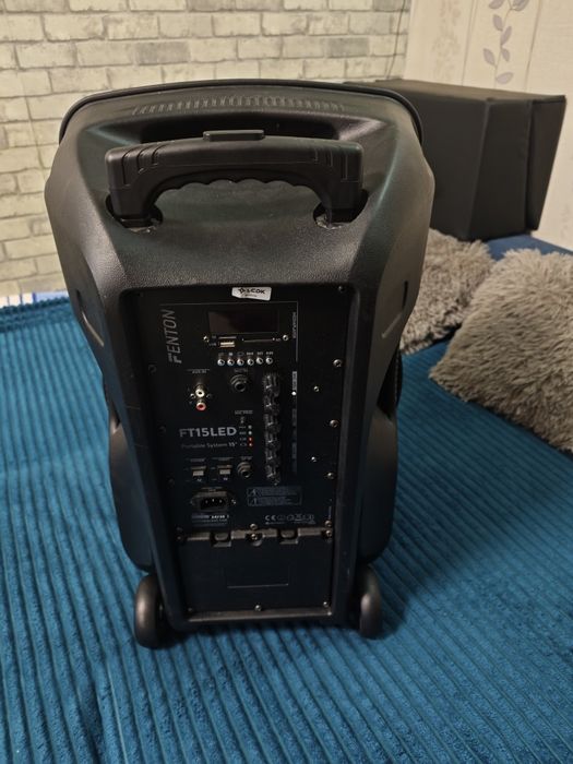 Fenton FT15LED głośnik 15" Kolumna aktywna z akumulatorem Bluetooth karta SD