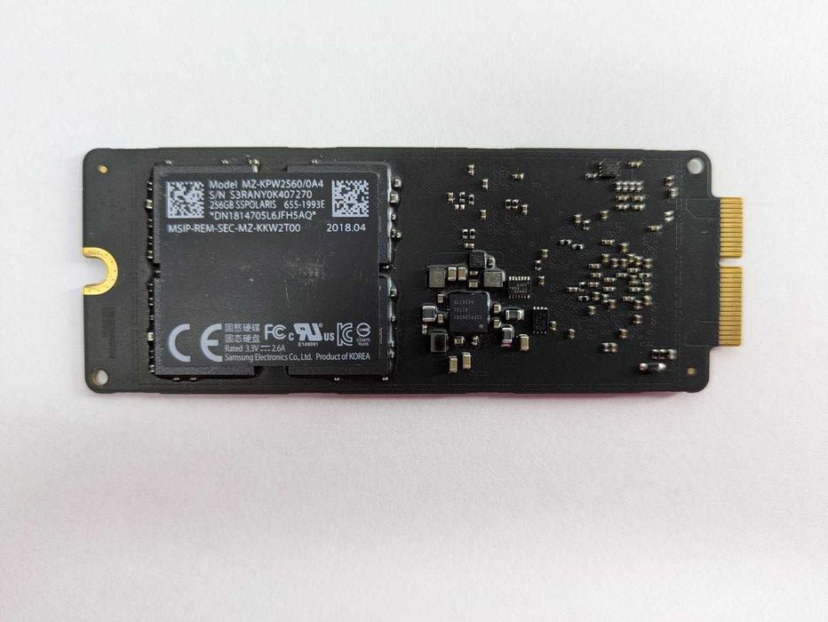Накопичувач SSD m2 Apple 128GB 12+16 Pin SSD NVMe Apple 256Gb