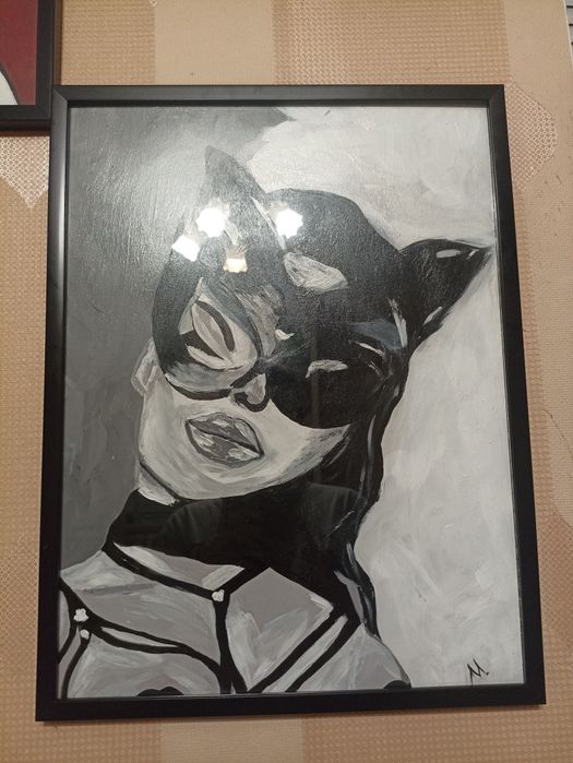 Картина - " Жінка-кішка" Акрил