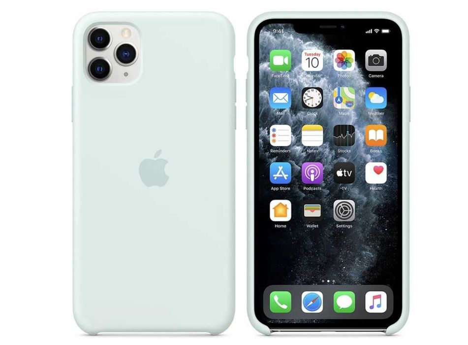 Оригинал! Фирменный чехол iPhone 11 Pro Max Silicone Case Seafoam