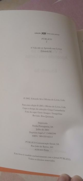 Eduardo Sá, a vida não se aprende nos livros