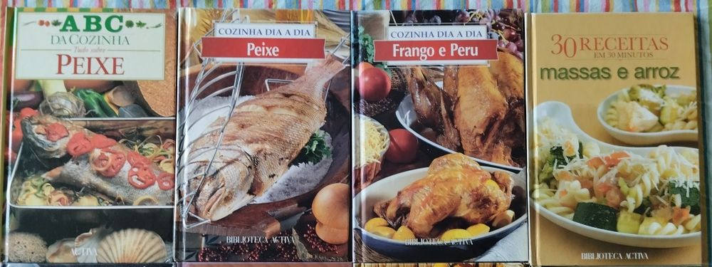 Coleção de livros de culinária da Revista Activa , 1€ cada, desconto para a compra de vários livros