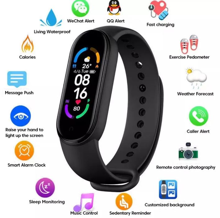 Smartwatch,Smartband,Opaska,M7.Zegarek,Pomiar Tlenu,fitnes+Drugi Pasek