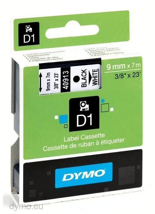 Fitas Dymo D1 9 mm x 7 mts