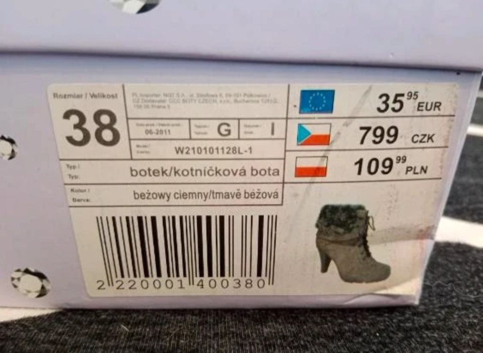 botki damskie na obcasie