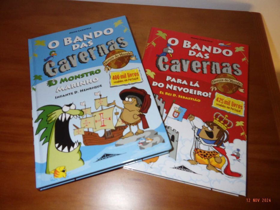 Bando das cavernas (Heróis do Mundo) 1 a 5 + caixa + livro piadas