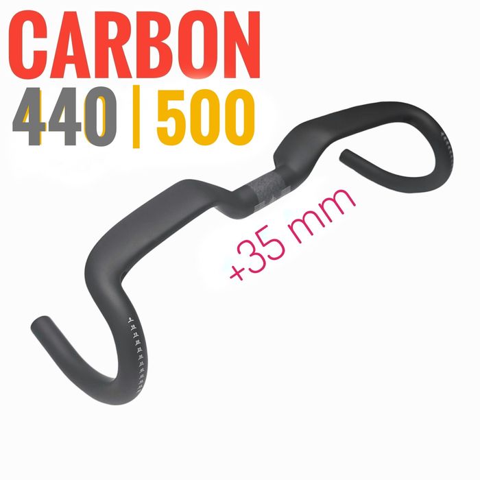 Carbon! EC90 440 mm kierownica flara gravel carbonowa szosowa 44 cm