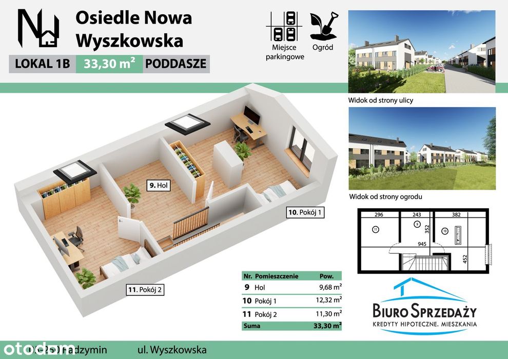 Skrajny Segment+2Mp+Ogródek 83M2