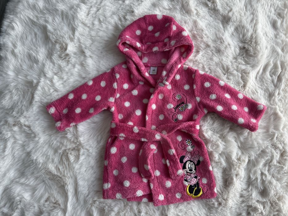Szlafrok z myszką Mini Disney 68 cm 3-6 m