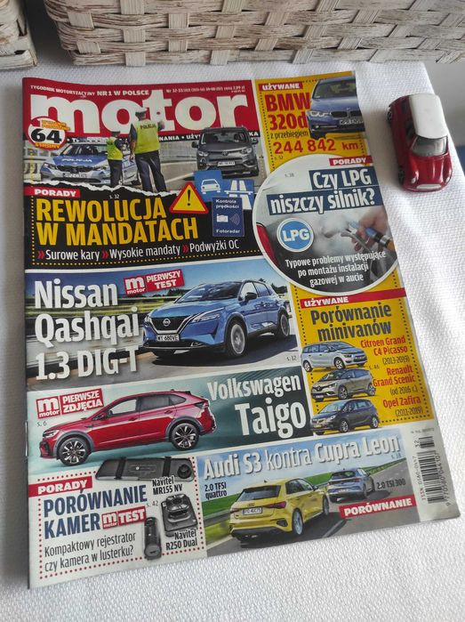 Czasopismo Motor WYSZUKAJ Auto 32-33/2021 S3 Cupra Wrangler Ateca T6.1