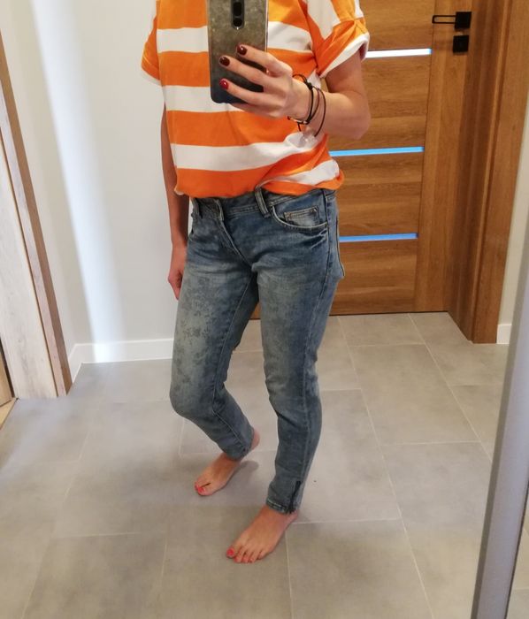 Jeans s. Oliver rozmiar 34, S wytłaczane kwiaty