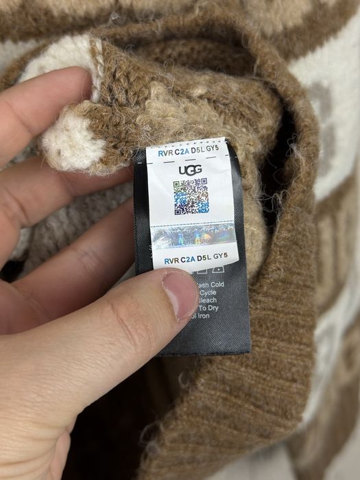 UGG Женский монограммный кардиган ugg graphic logo cardigan brown