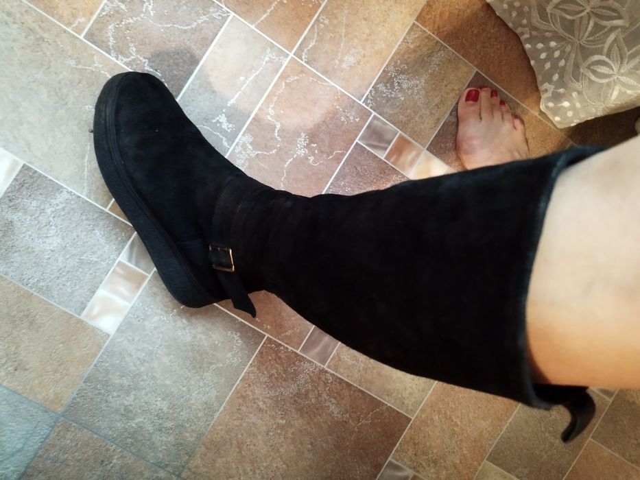 Сапожки замшевые еврозима, размер 37