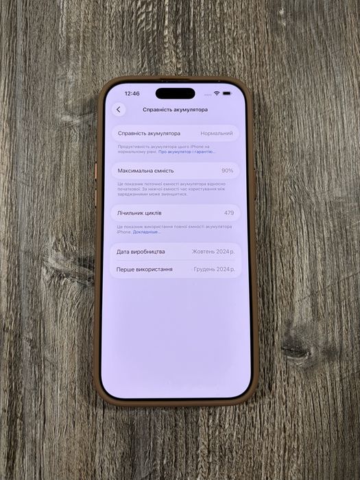 iPhone 16 Pro Max 256GB Desert Titanium • Офіціал • 90% АКБ
