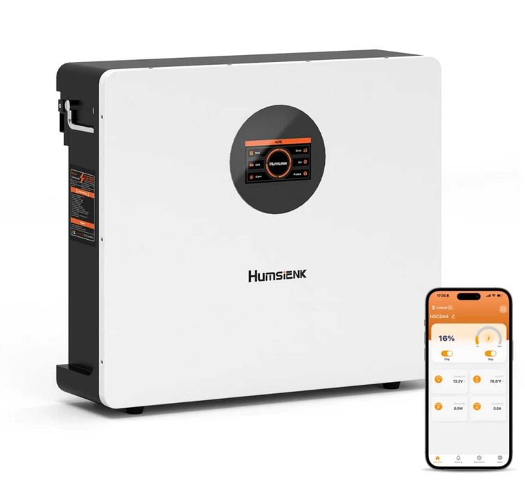 Humsienk 48-51,2V, 5,12 Квт, 100Ah акумулятор lifepo4, підлоговий для резервного та автономного електроживлення будинку