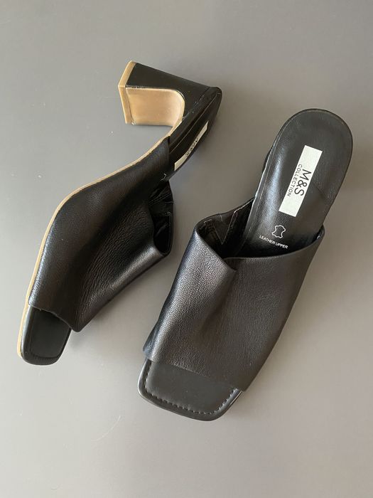 Мюли шлепки m&s кожаные 41р