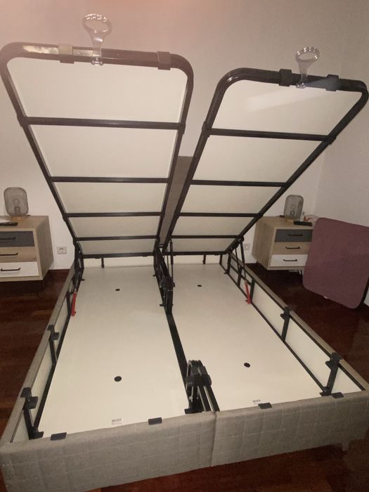 Cama / sommier com colchão completamente como novo 2.00x1.40x0.30mt