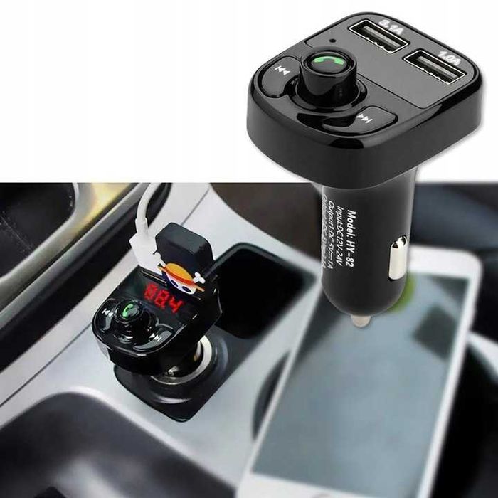 Transmiter samochodowy ładowarka 2xusb Bluetooth do samochodu