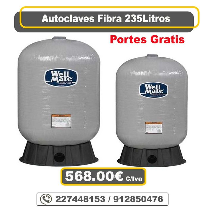 Balão de Água em Fibra WELLMATE 235Litros - Portes Gratuitos