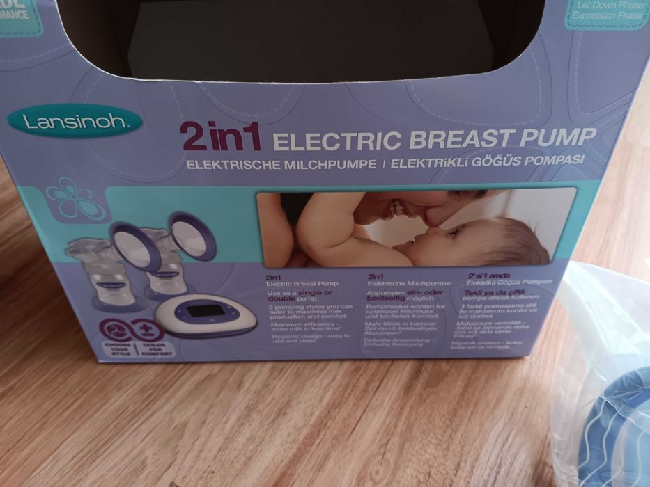 Laktator elektryczny Lansinoh + dodatki