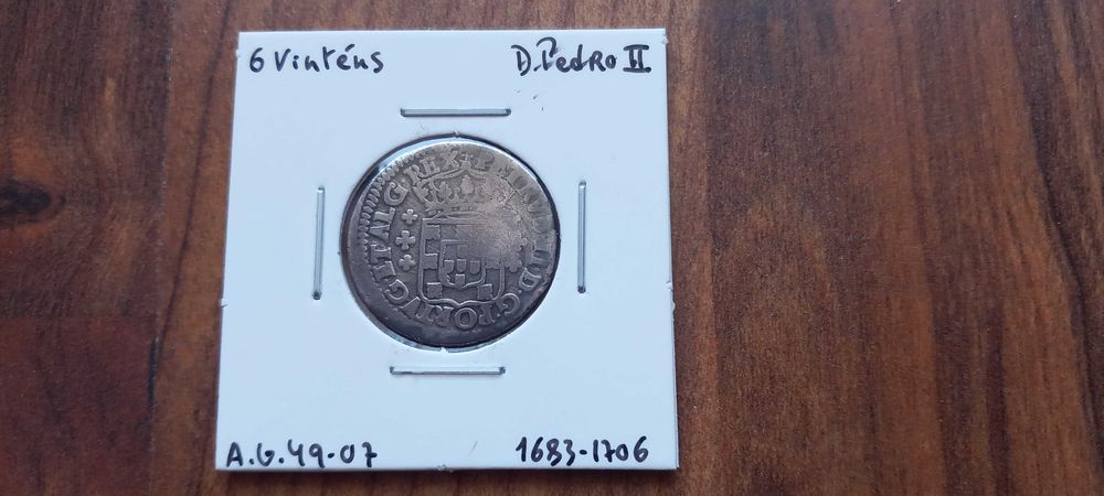 Moeda 6 Vinténs D. Pedro II