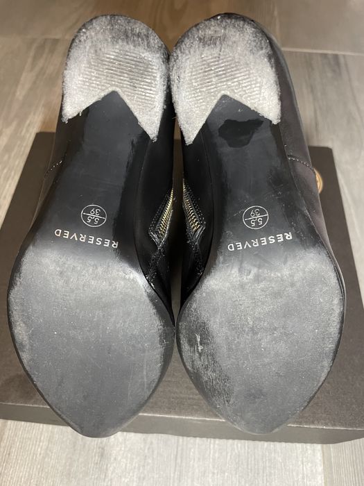 Reserved botki czarne skóra naturalna rozmiar 39