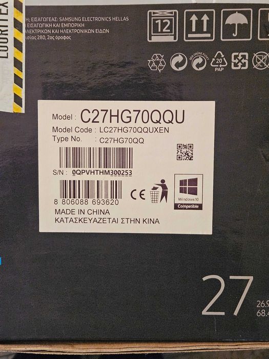 Monitor LG C27HG70 144Hz curvo de 27 polegadas
