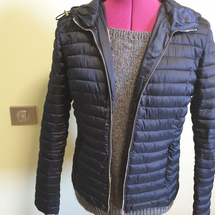 Kurtka puchowa, granatowa Massimo Dutti,  M