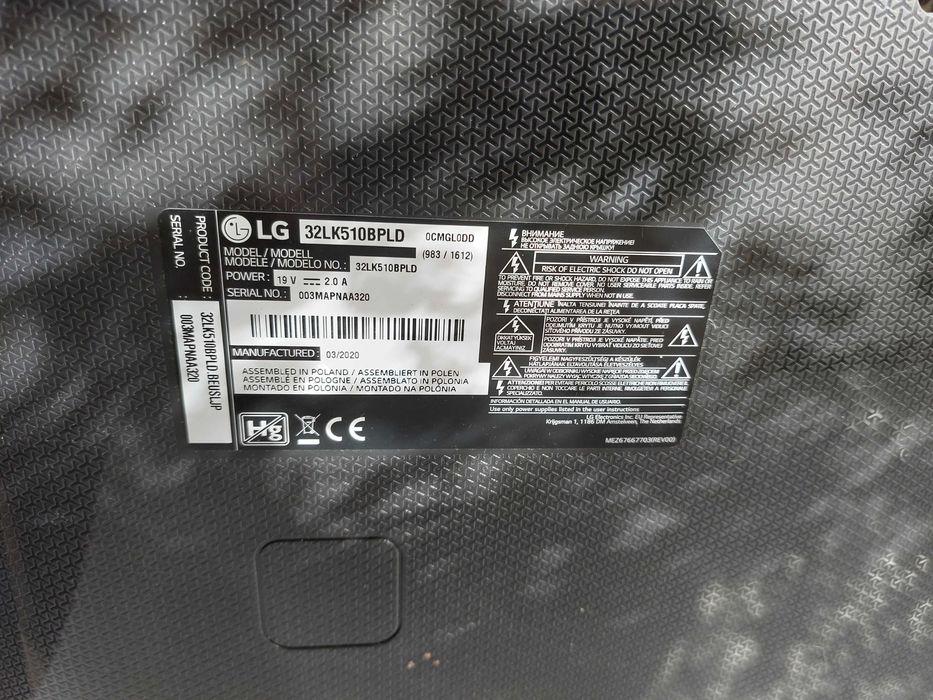 Vendo tv lg32lk510bpld para pecas