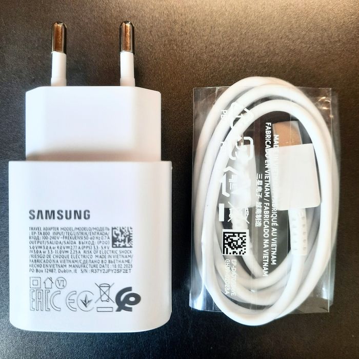 Швидка зарядка Samsung 25W Блок + Провід Type-C/Type-C