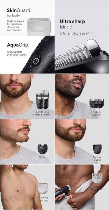 Trymer Brody Włosów Męski Braun Series 5 9w1 Wodoodporny 70min