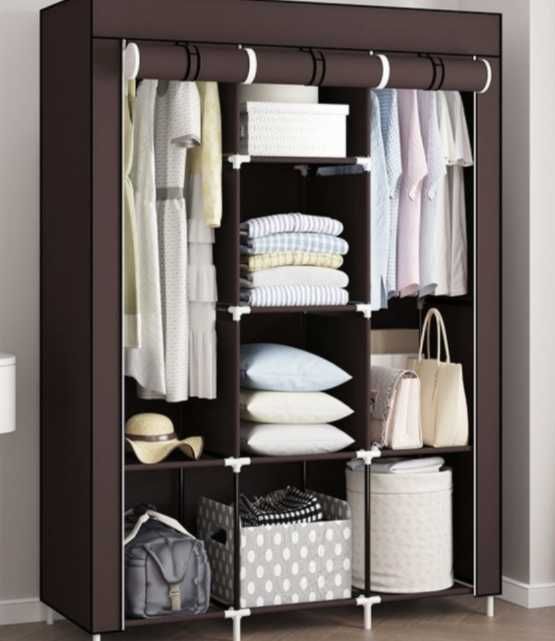 Шафа для одягу каркасна. На 3 секції, розмір 175см х 130см.